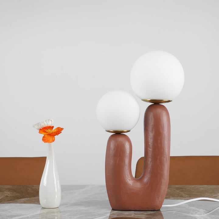 Contemporary Style Table Lamp with Natural Accent | Kalsten