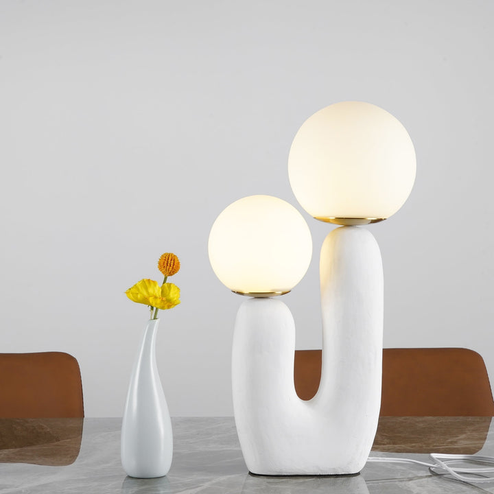 Contemporary Style Table Lamp with Natural Accent | Kalsten