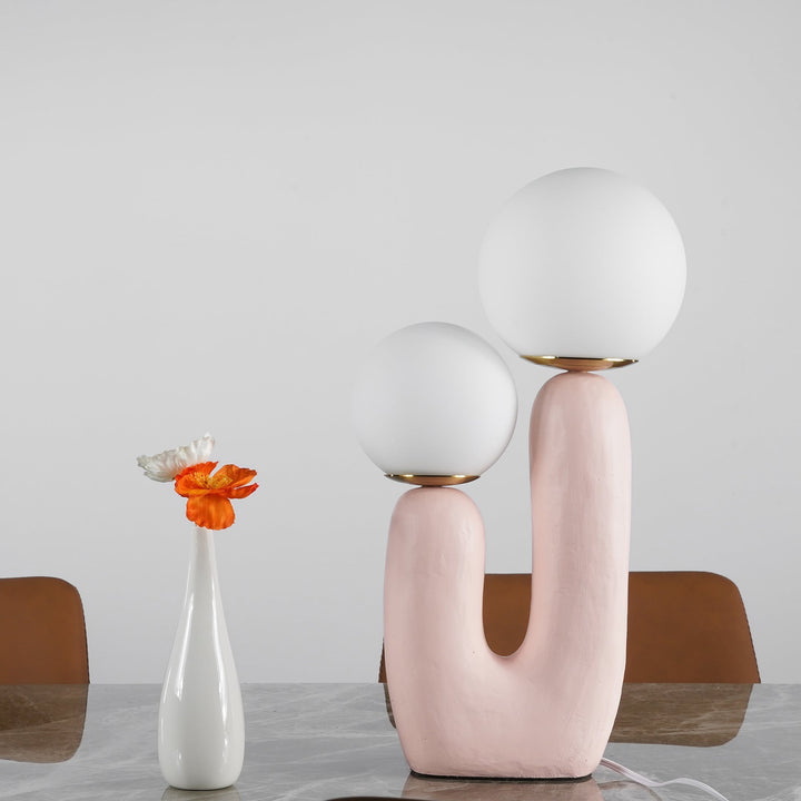 Contemporary Style Table Lamp with Natural Accent | Kalsten
