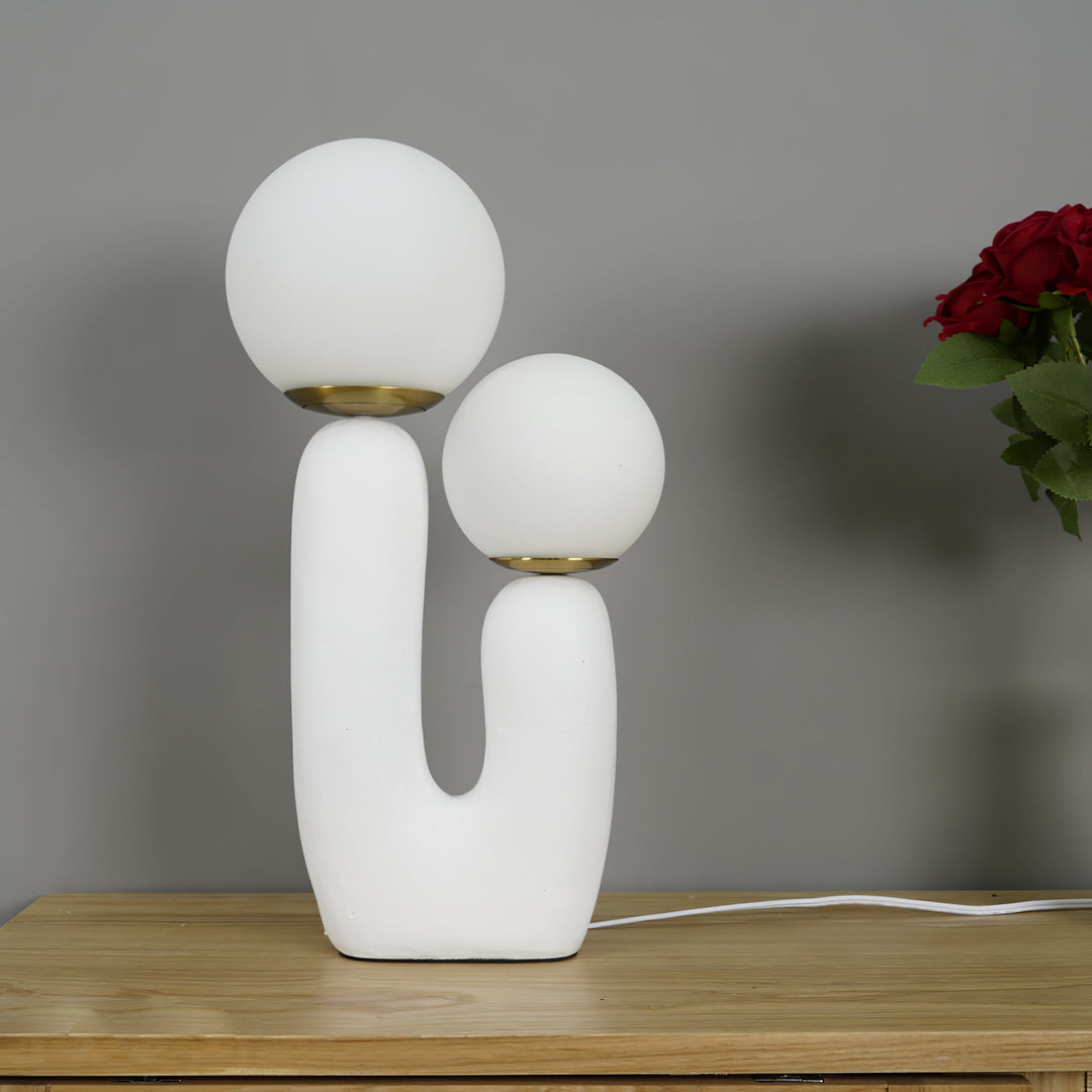 Contemporary Style Table Lamp with Natural Accent | Kalsten
