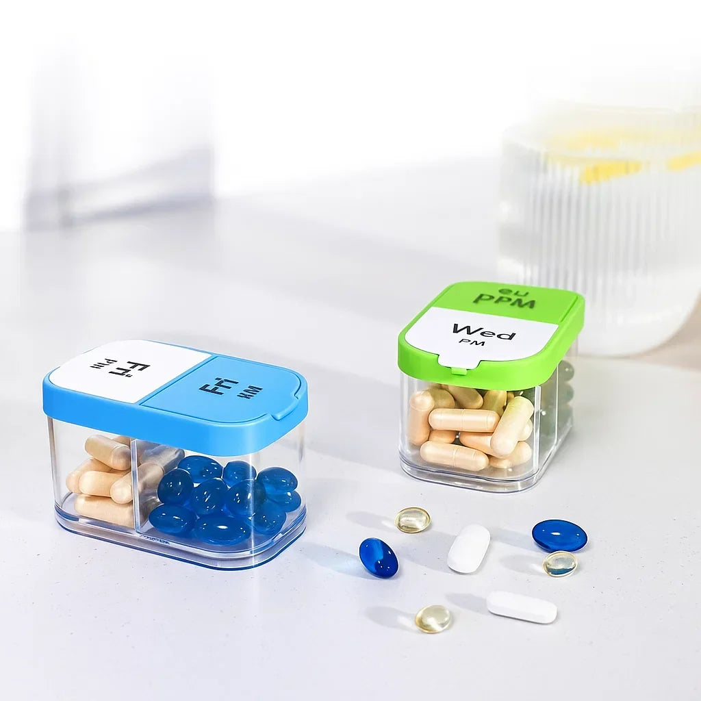 Large 7-Day Case – Moisture-Proof BPA-Free Compartments – Ideal for Seniors & Carers Kalsten