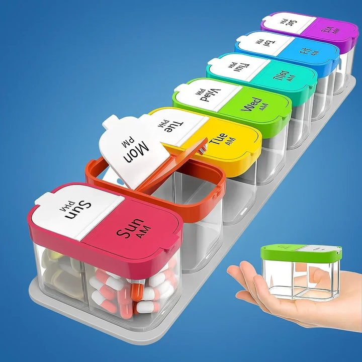Large 7-Day Case – Moisture-Proof BPA-Free Compartments – Ideal for Seniors & Carers Kalsten
