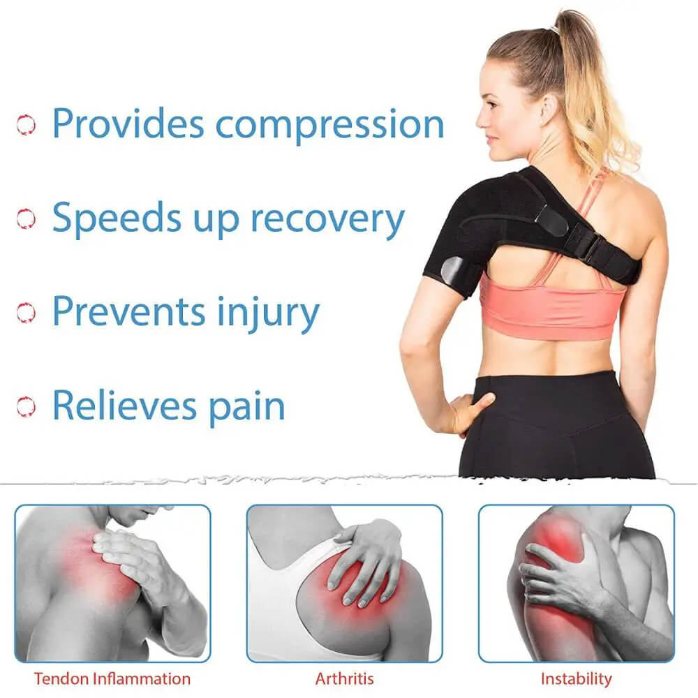 Kalsten | MythicGuard™ | Compression Shoulder Brace for Pain Relief & Support | Adjustable Fit for Sports & Daily Use