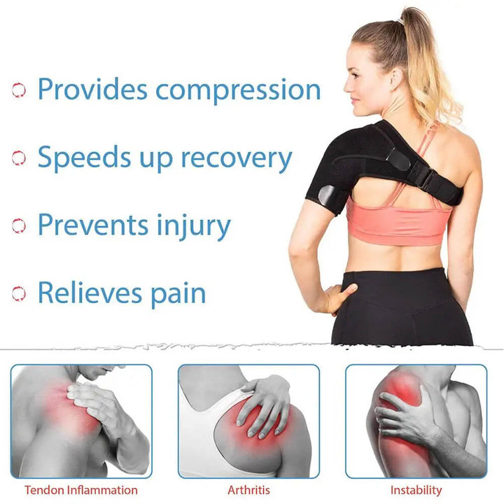 Kalsten | MythicGuard™ | Compression Shoulder Brace for Pain Relief & Support | Adjustable Fit for Sports & Daily Use