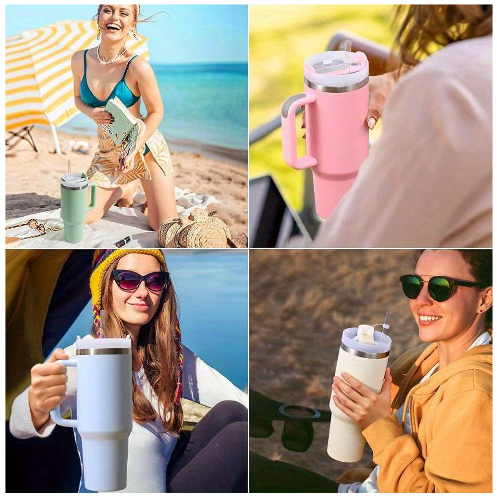 Tumbler Thermo mug 1200 ml with handle, lid and straw | Kalsten