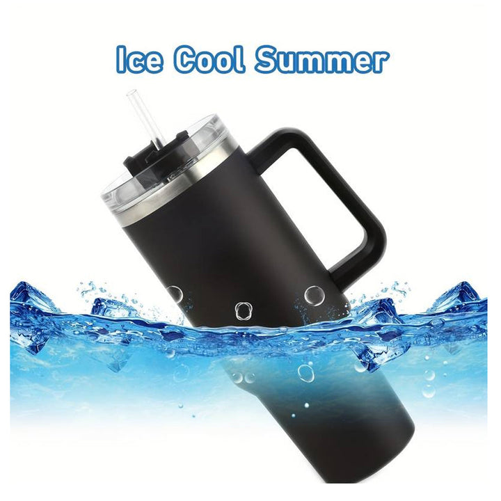 Tumbler Thermo mug 1200 ml with handle, lid and straw | Kalsten