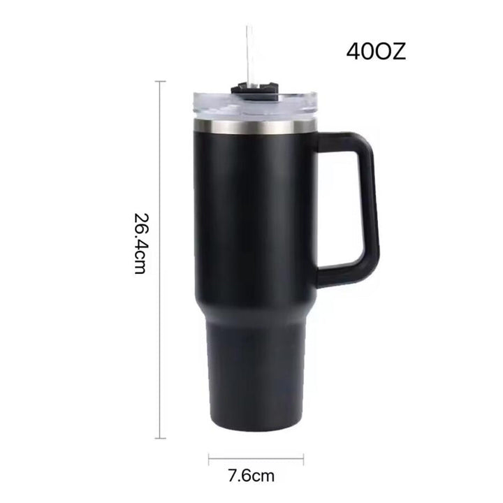 Tumbler Thermo mug 1200 ml with handle, lid and straw | Kalsten