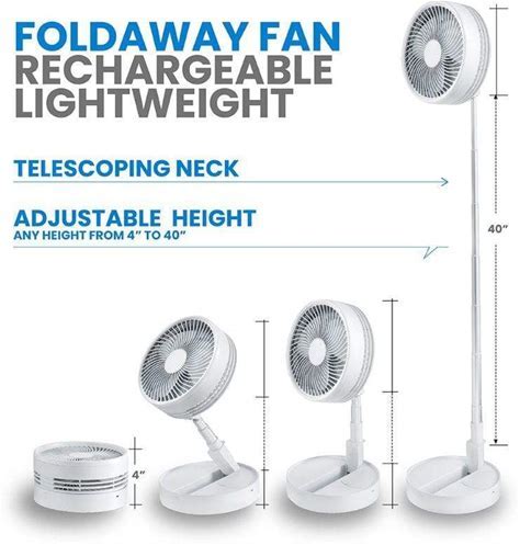 Portable rechargeable foldable table fan | Karnz