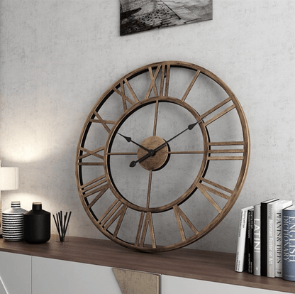 BowLift | TIMEMESH – Skeleton Wall Clock with Silent Non-Ticking Mechanism
