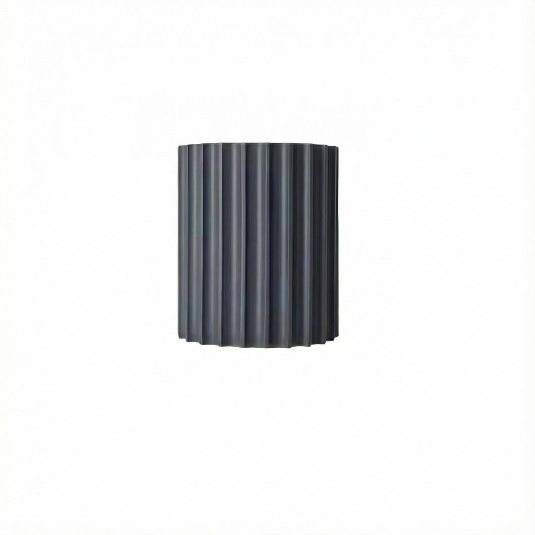 Nordic Pleated Resin Wall Sconce | Modern Macaron Ribbed LED Lamp (16.5cm) | Kalsten
