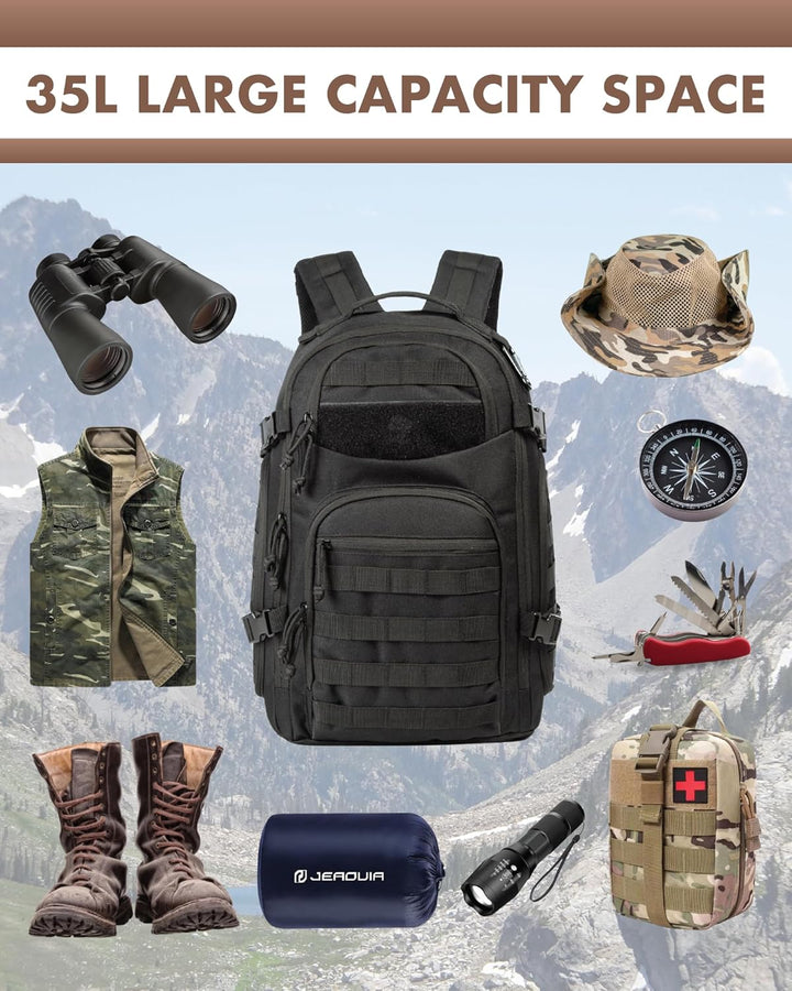35L Outdoor Tactical Backpack with Molle System and Laptop Storage | Kalsten