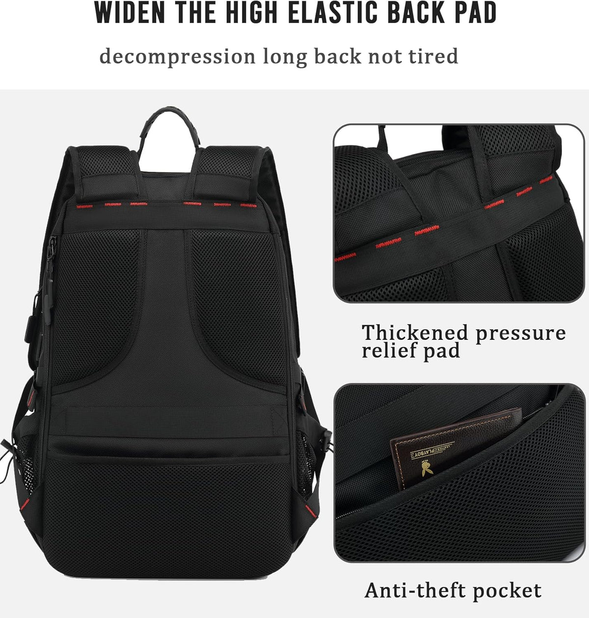 60L waterproof travel laptop backpack with USB port and shoe compartment | Karnz