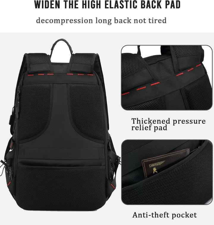 60L Waterproof Travel Laptop Backpack with USB Port & Shoe Compartment | Kalsten
