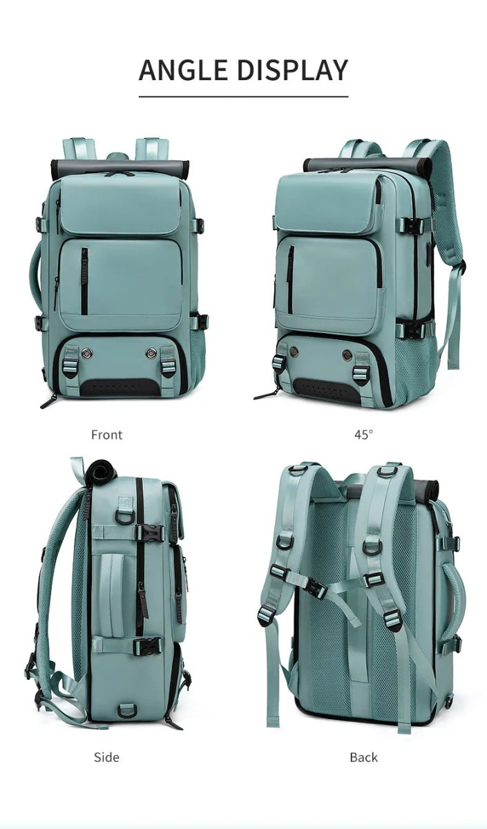 Kalsten | TRAVELMAX Pack – Waterproof Travel Backpack with USB Port, Shoe Compartment & Anti-Theft Pocket