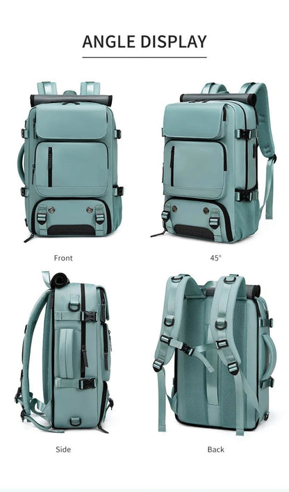 BowLift | TRAVELMAX Pack – Waterproof Travel Backpack with USB Port, Shoe Compartment & Anti-Theft Pocket