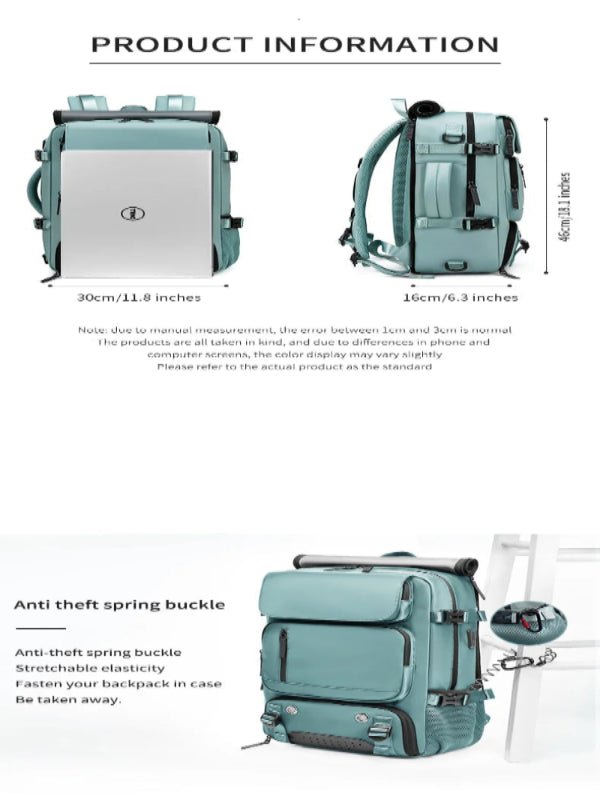 Kalsten | TRAVELMAX Pack – Waterproof Travel Backpack with USB Port, Shoe Compartment & Anti-Theft Pocket