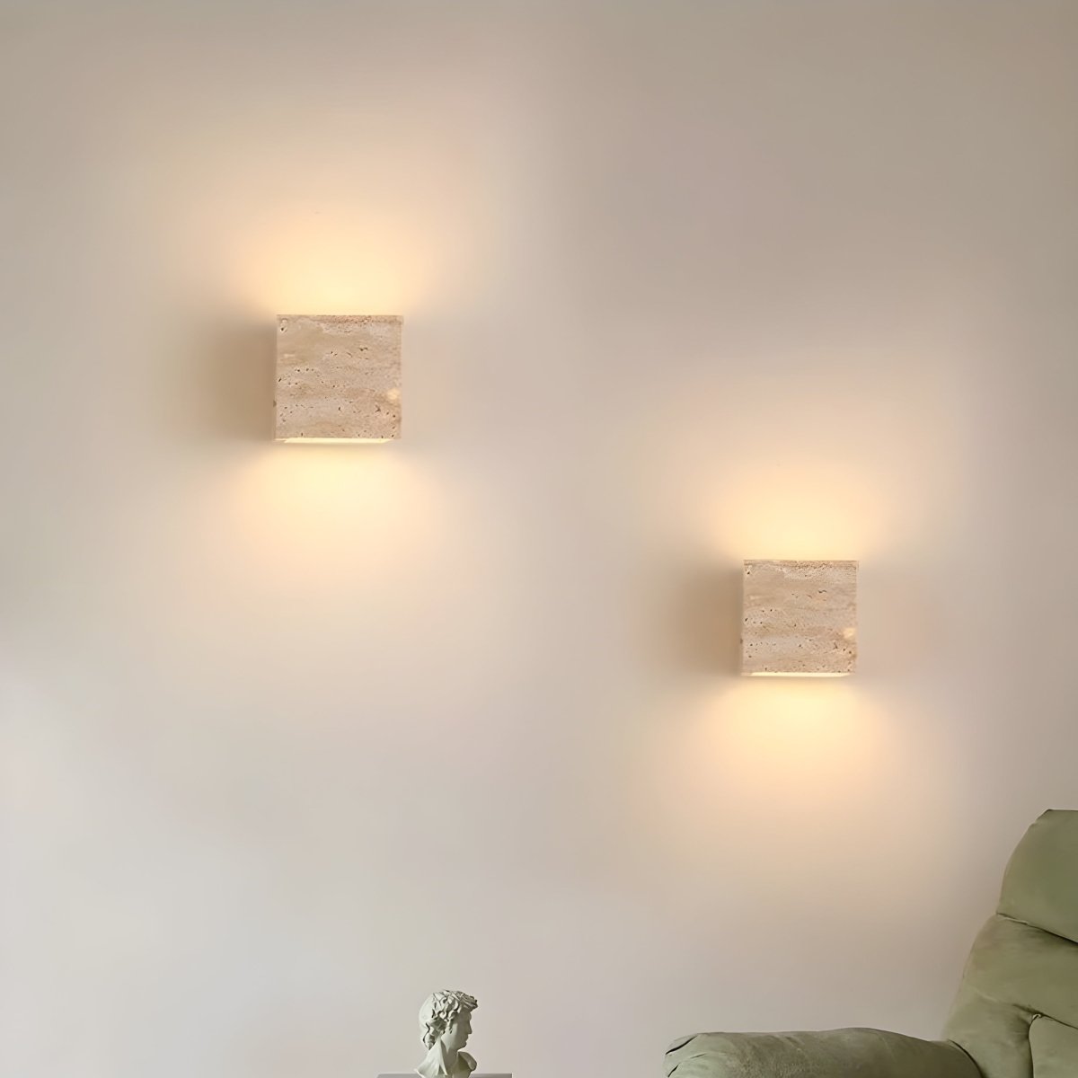 Skanto | Travertine Wall Lamp for a Warm and Elegant Atmosphere