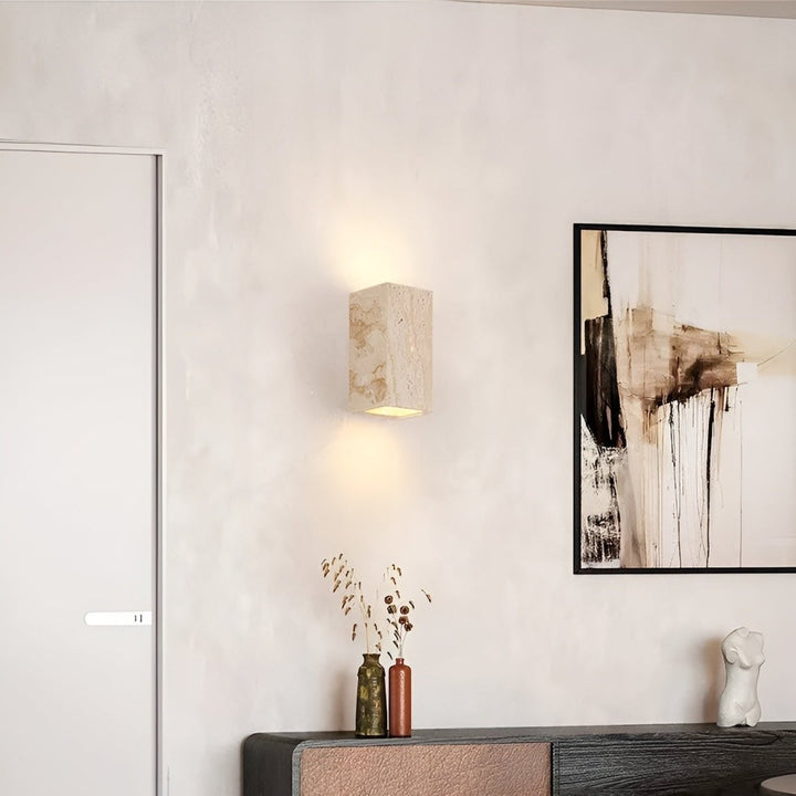 Travertine Wall Lamp – Warm Elegant Lighting