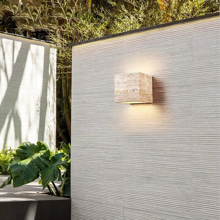 Travertine Wall Lamp – Warm Elegant Lighting