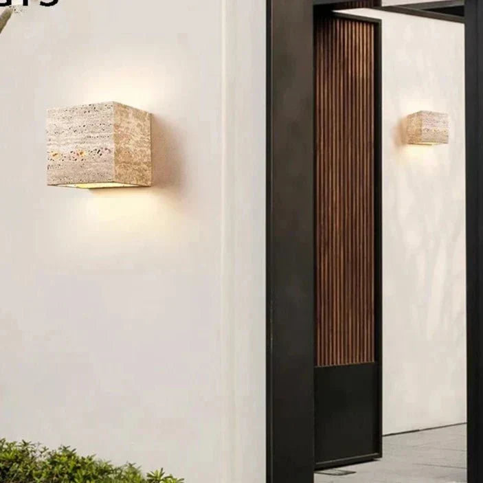 Travertine Wall Lamp – Warm Elegant Lighting
