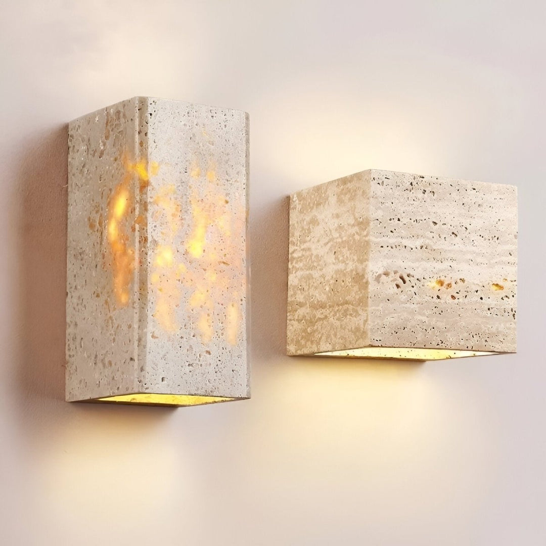 Travertine Wall Lamp – Warm Elegant Lighting