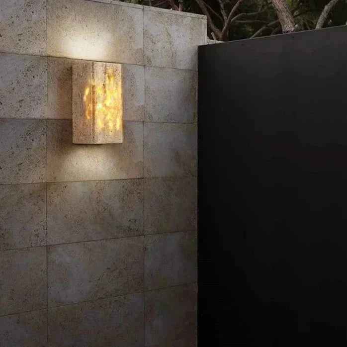 Travertine Wall Lamp – Warm Elegant Lighting