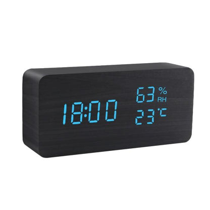 Sandsberg | Wood LED Alarm Clock | Minimalist Cube Design with Temperature Display | Multiple Colors