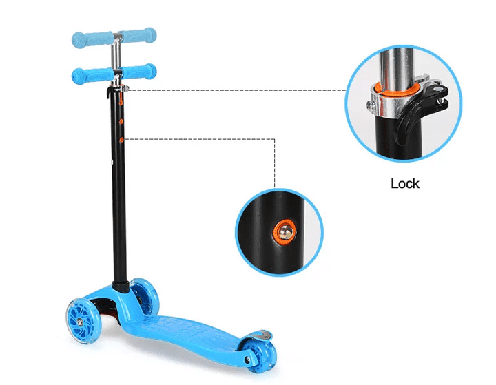 Roller 3 wheels with LED light (Blue or Pink) | Kalsten