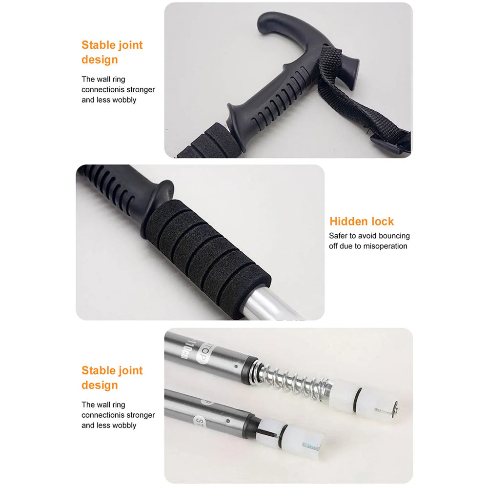 TrekPixin Adjustable T-Handle Hiking Poles | Karnz