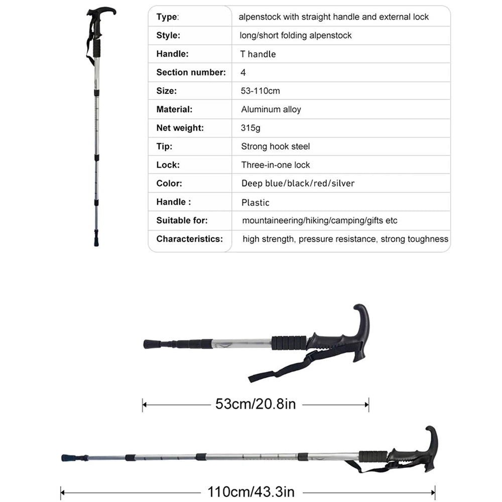 TrekPixin Adjustable T-Handle Hiking Poles | Karnz
