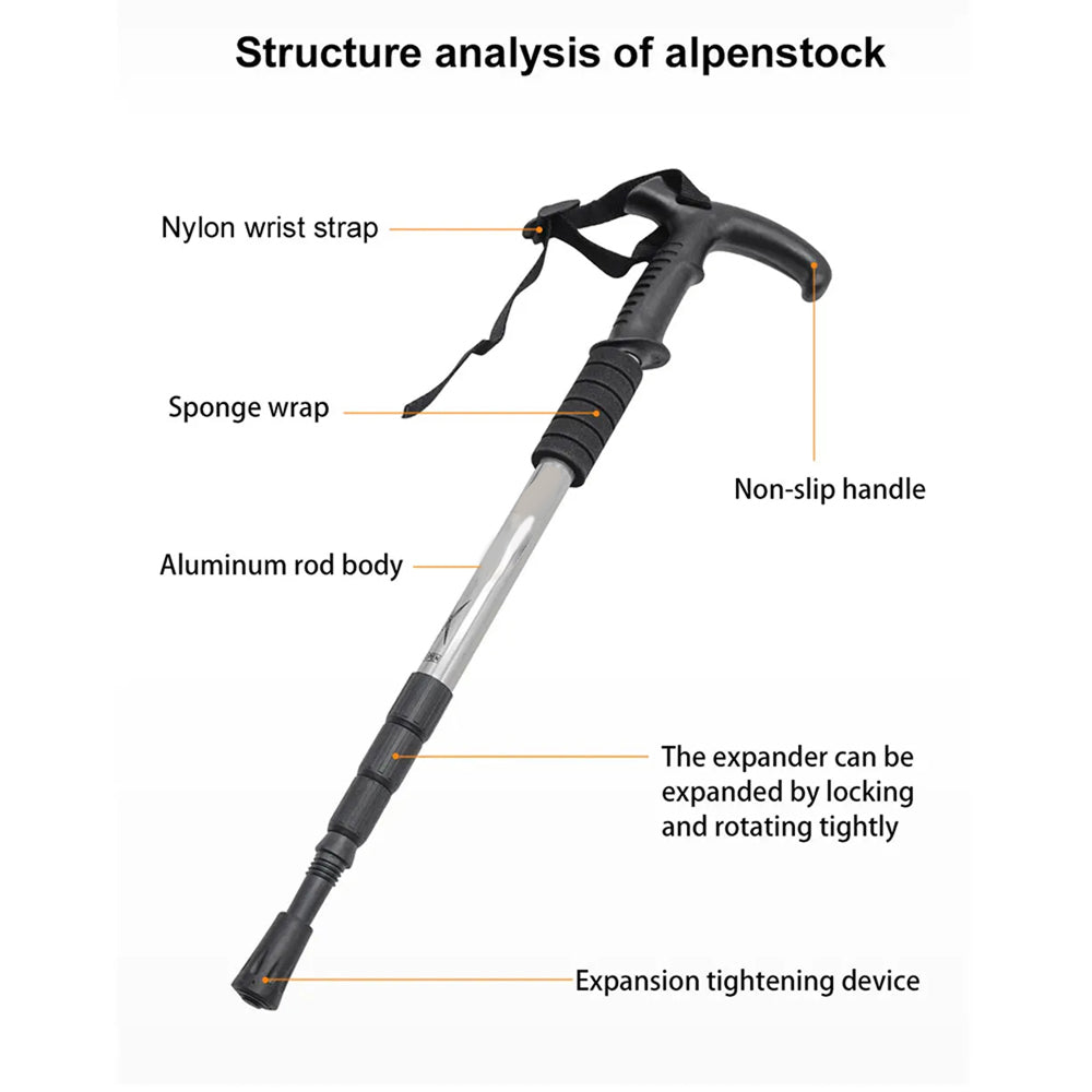 TrekPixin Adjustable T-Handle Hiking Poles | Karnz