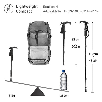 TrekPixin Adjustable T-Handle Hiking Poles | Karnz