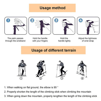 TrekPixin Adjustable T-Handle Hiking Poles | Karnz
