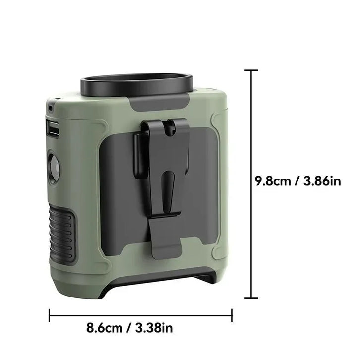 10000mAh Portable Outdoor Waist Fan – Hanging Neck & Strong Wind with Power Bank & LED Lighting | Kalsten