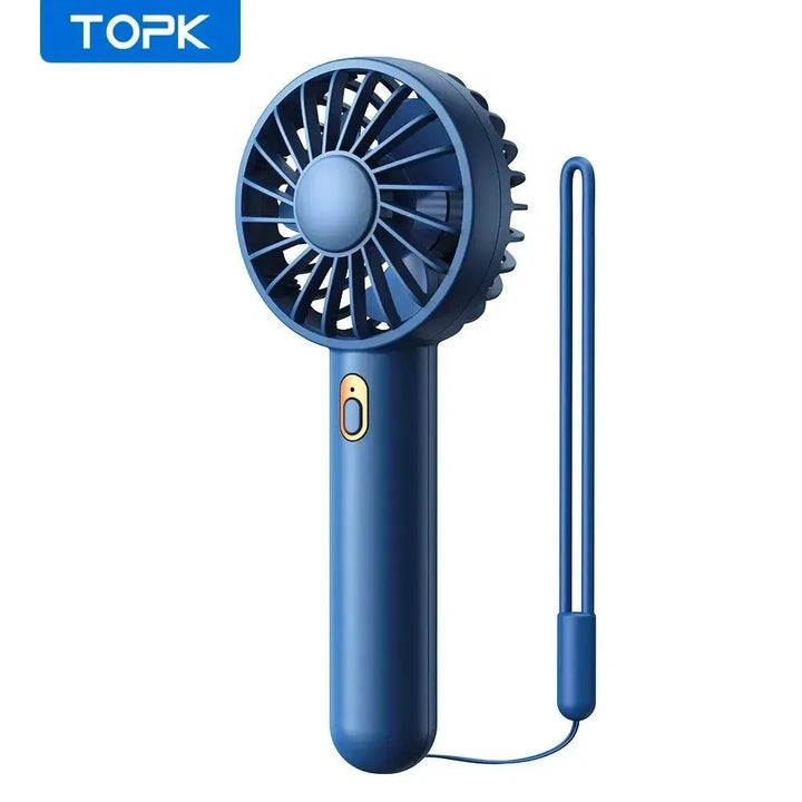 1800mAh Rechargeable Mini Portable Fan - USB Personal Handheld Electric Fan with 3 Speeds for Room, Camping, and Indoor Use | Kalsten