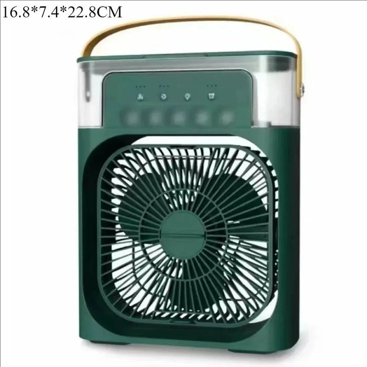 3-in-1 Portable Air Cooler with LED Lights – USB-Powered Desktop Fan, Humidifier & Night Light | Kalsten