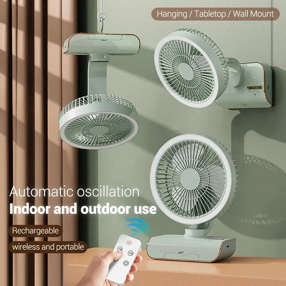 4000mAh Portable Air Conditioner Fan – Multi-Mode Silent Cooling Fan for Home & Camping - Trekker Essentials