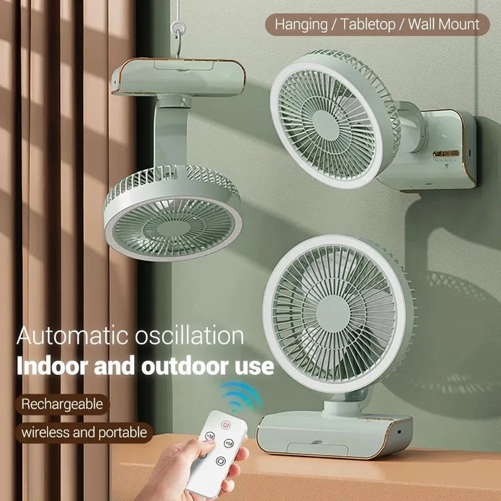 4000mAh Portable Air Conditioner Fan – Multi-Mode Silent Cooling Fan for Home & Camping - Trekker Essentials