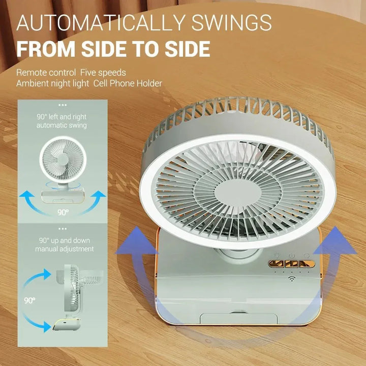4000mAh Portable Air Conditioner Fan – Multi-Mode Silent Cooling Fan for Home & Camping | Kalsten