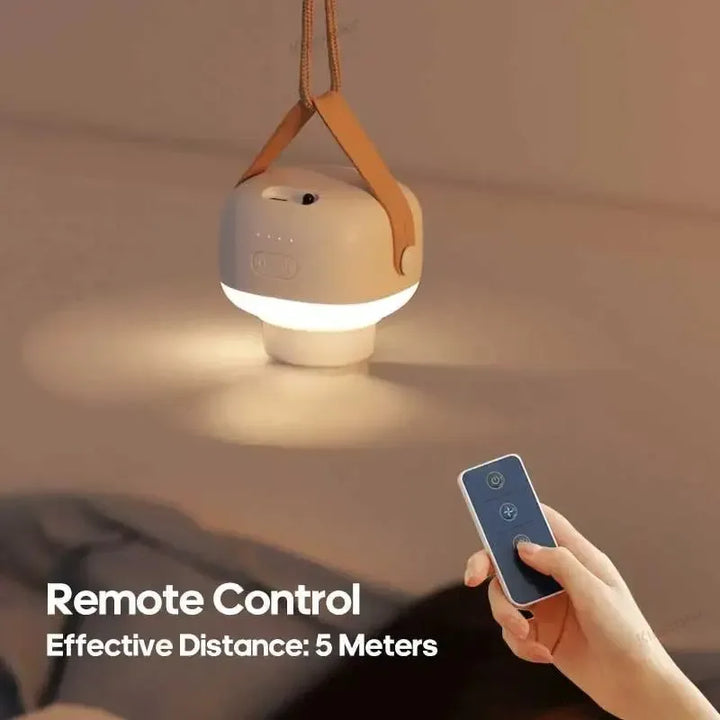 7200mAh Outdoor Camping Fan – Cordless Ceiling Fan with LED Light & Remote Control | Kalsten