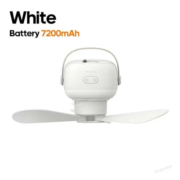 7200mAh Outdoor Camping Fan – Cordless Ceiling Fan with LED Light & Remote Control | Kalsten