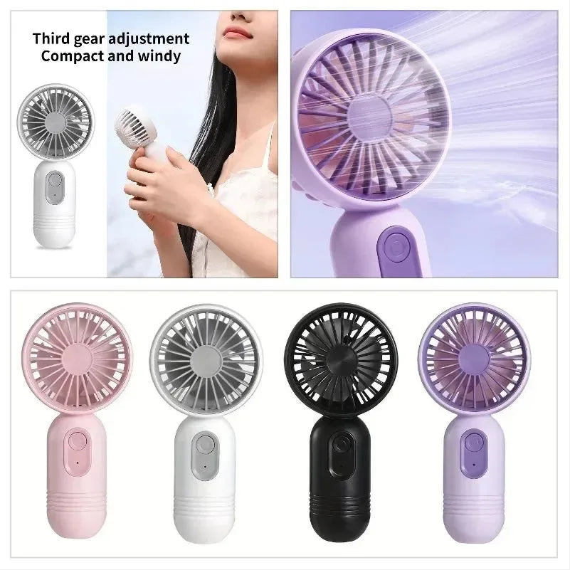 Mini Portable USB Fan – 3-Speed Handheld Cooling for Office, Travel & Camping - Trekker Essentials
