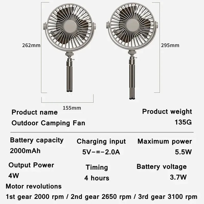 Multifunction Home Outdoor Camping Ceiling Fan | Kalsten