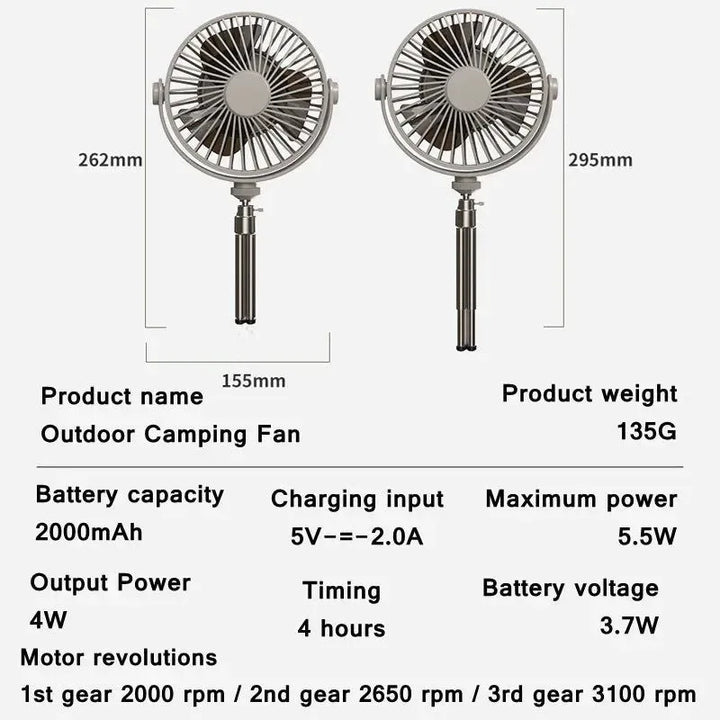 Multifunction Home Outdoor Camping Ceiling Fan | Kalsten