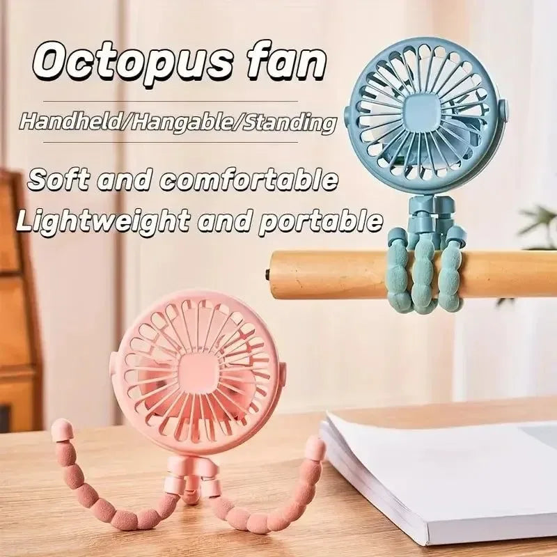 Portable Octopus Fan – Flexible, Multi-Use USB Fan for Travel, Office & Camping | Kalsten
