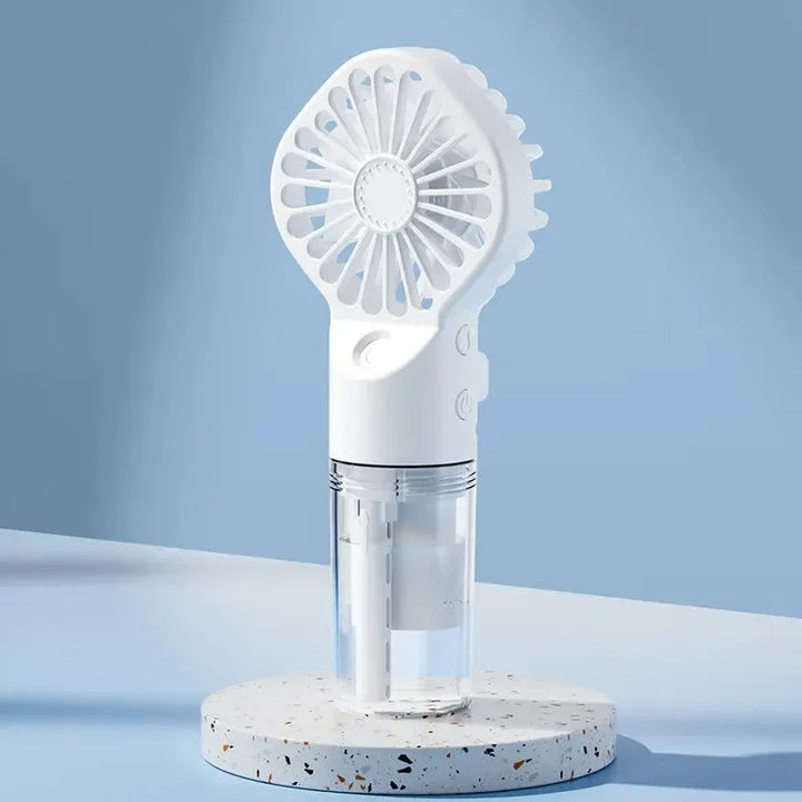 Portable Rechargeable Handheld Misting Fan - Battery Operated USB Mini Air Conditioner for Travel and Outdoor Use | Kalsten