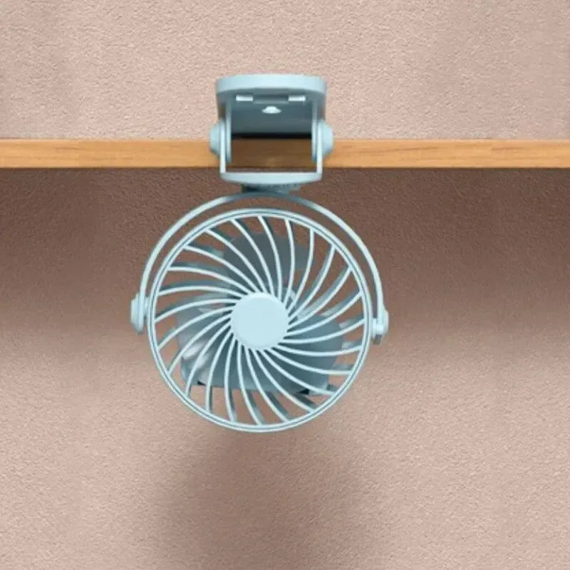 Rechargeable 720° Rotating Clip Fan with Nightlight – Portable & Versatile Cooling Solution | Kalsten
