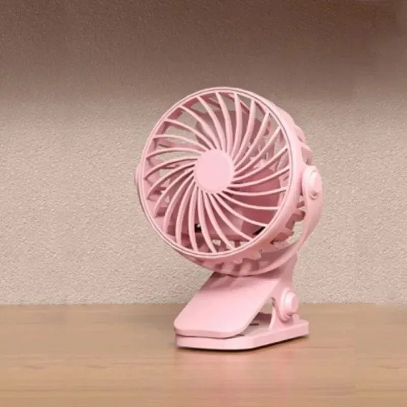 Rechargeable 720° Rotating Clip Fan with Nightlight – Portable & Versatile Cooling Solution | Kalsten
