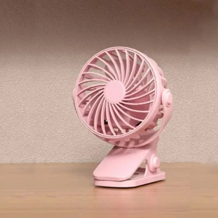 Rechargeable 720° Rotating Clip Fan with Nightlight – Portable & Versatile Cooling Solution | Kalsten