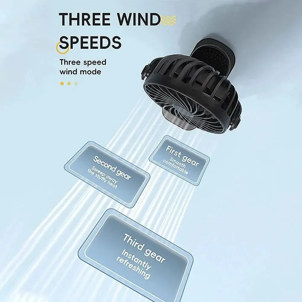 Rechargeable 720° Rotating Clip Fan with Nightlight – Portable & Versatile Cooling Solution | Kalsten